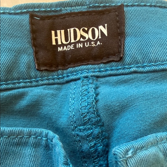 NWOT Hudson Jeans Women's Nico mid rise super Skinny in Vibrant Blue camo - Picture 3 of 9